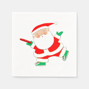 Disc golf Christmas Holiday Party Napkin