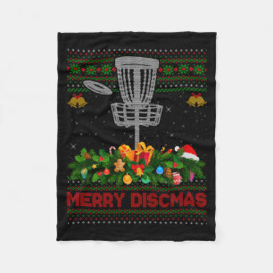 Disc Golf Christmas Pajamas Ugly Xmas Sweaters Mer Fleece Blanket