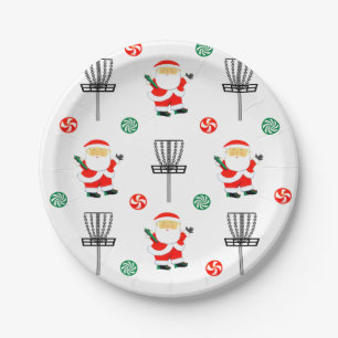 Disc Golf Christmas Paper Plate