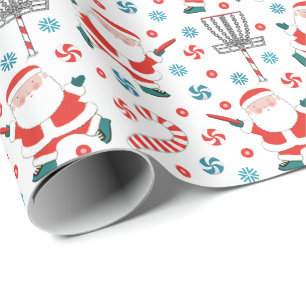 Disc Golf Christmas Wrapping Paper