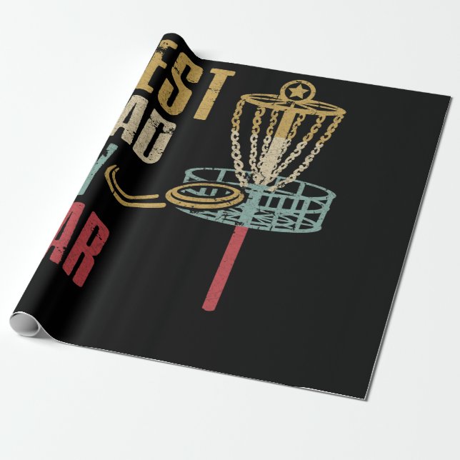 Disc Golf Dad Best Dad By Par Wrapping Paper (Unrolled)