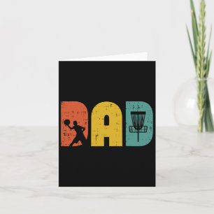 Disc Golf Dad Retro Frisbee Frolf Fathers Day Dadd Card
