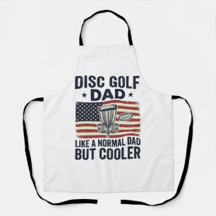 Disc Golf Dad Vintage Flag Funny Shirt Design_1 Apron