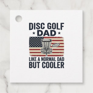 Disc Golf Dad Vintage Flag Funny Shirt Design_1 Favour Tags