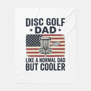 Disc Golf Dad Vintage Flag Funny Shirt Design_1 Fleece Blanket