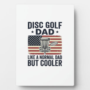 Disc Golf Dad Vintage Flag Funny Shirt Design_1 Plaque