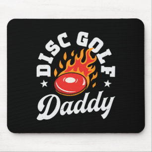 Disc Golf Daddy Father's Day Disc Golfing Dad Retr Mouse Mat
