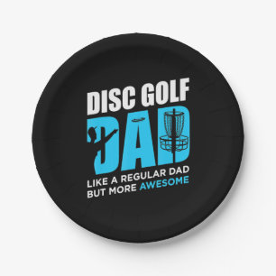 Disc Golf Daddy Paper Plate