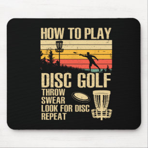 Disc Golf Design For Men Women Disc Golfer Disc Go Mouse Mat