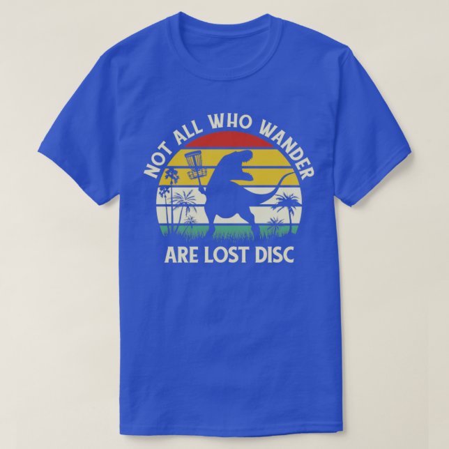 Disc Golf Dinosaur Disc Golfing T-Shirt (Design Front)
