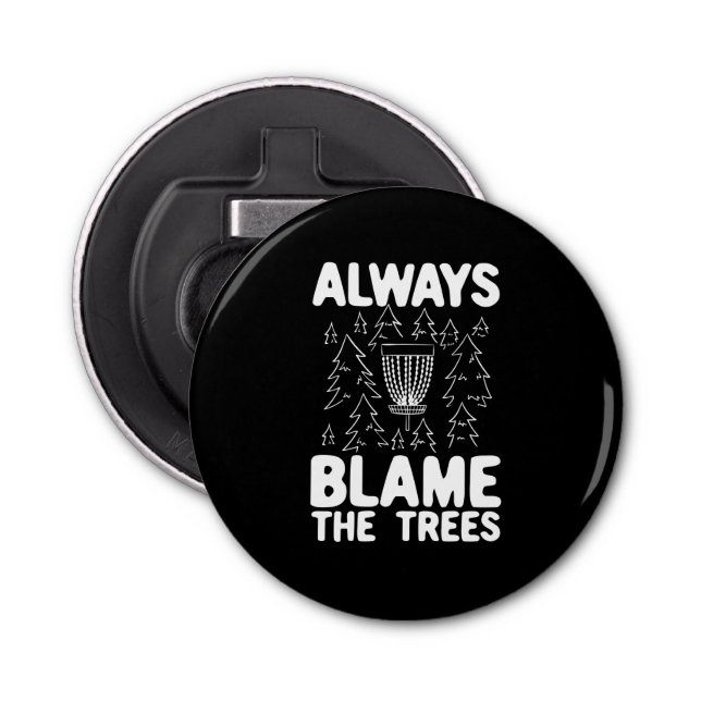 Disc Golf Disc Basket Gift Bottle Opener (Front)