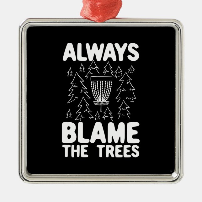 Disc Golf Disc Basket Gift Metal Tree Decoration (Front)