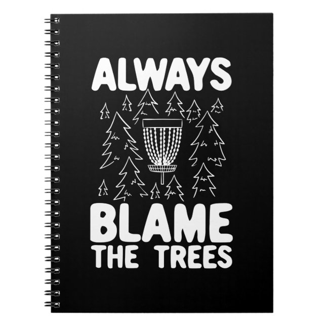 Disc Golf Disc Basket Gift Notebook (Front)