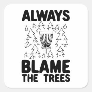 Disc Golf Disc Basket Gift Square Sticker