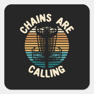 Disc Golf Disc Golf Basket Square Sticker