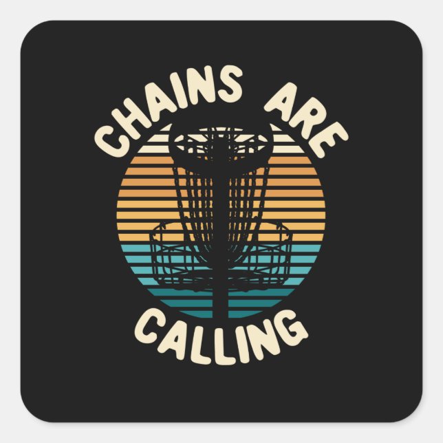 Disc Golf Disc Golf Basket Square Sticker (Front)