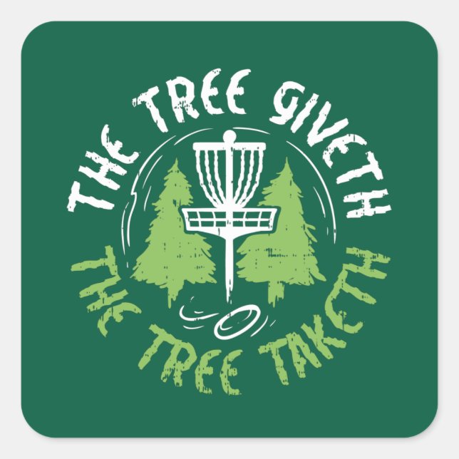 Disc Golf Disc Golf Player Gift Square Sticker (Front)