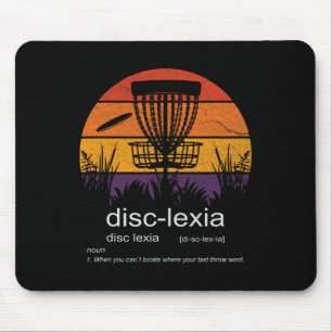 Disc Golf Disc-lexia Disc Golf Meme Funny Disc Gol Mouse Mat