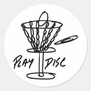 Disc Golf Discetch Classic Classic Round Sticker