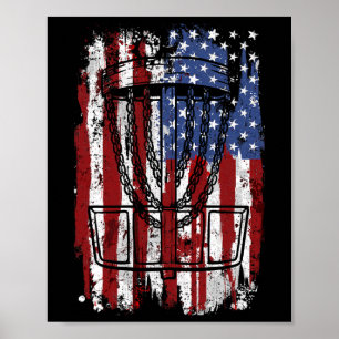 Disc Golf Discgolf Discgolfer Player American Usa Poster