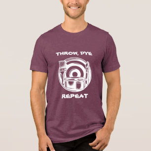 Disc Golf Dyeing Humour   Throw, Dye, Repeat Tri-Blend Shirt
