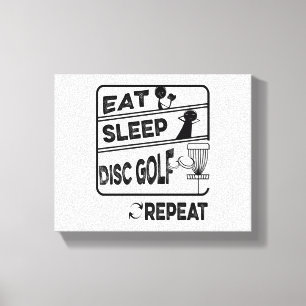 Disc Golf Eat Sleep Repeat Canvas Print