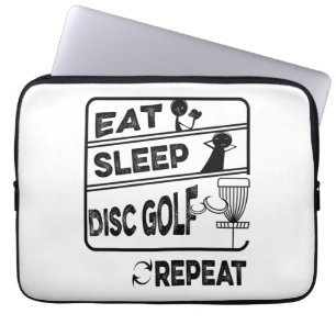 Disc Golf Eat Sleep Repeat Laptop Sleeve