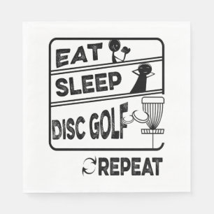Disc Golf Eat Sleep Repeat Napkin