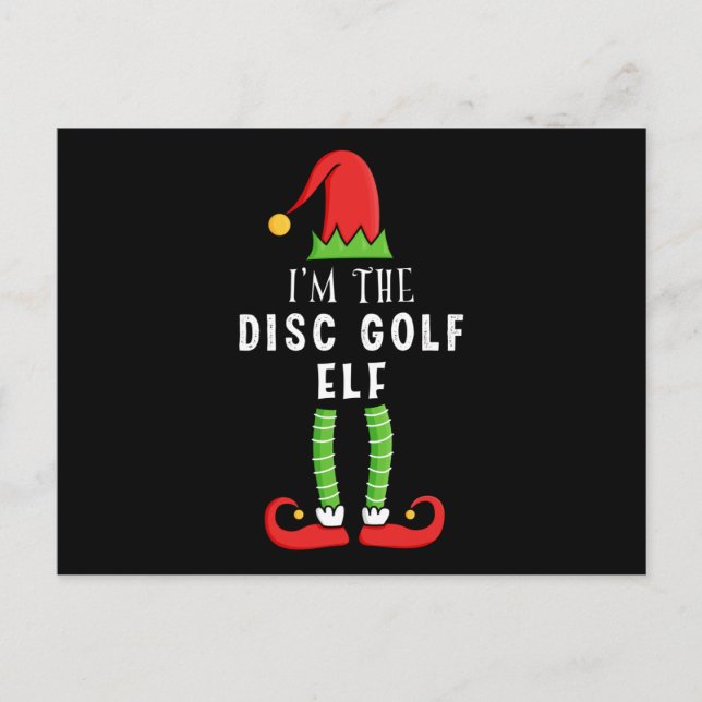 Disc golf Elf Christmas Matching Family Gift Postcard (Front)