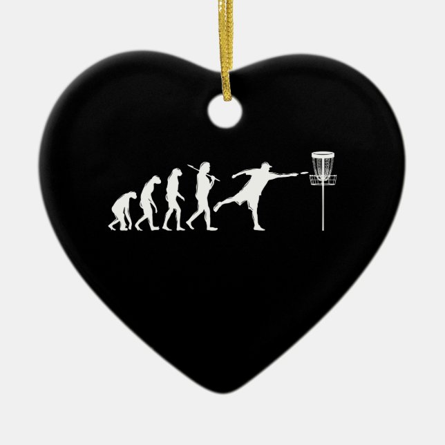 Disc Golf Evolution Disc Golf Gifts Ceramic Tree Decoration (Front)