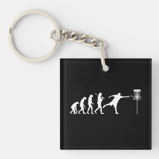 Disc Golf Evolution Disc Golf Gifts Key Ring (Front)
