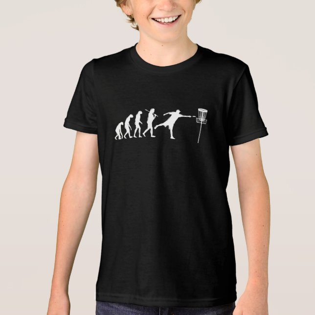 Disc Golf Evolution Disc Golf Gifts Tri-Blend Shirt (Front)