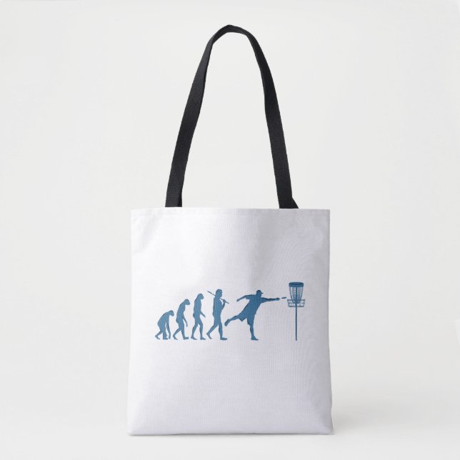 Disc Golf Evolution - Fun Gift for Disc Golfer Tote Bag (Front)