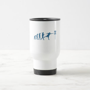 Disc Golf Evolution - Fun Gift for Disc Golfer Travel Mug