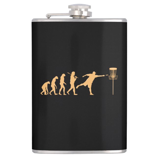 Disc Golf Evolution Hip Flask (Front)