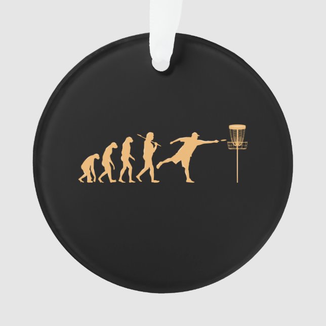 Disc Golf Evolution Ornament (Front)
