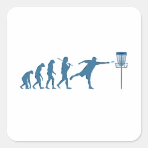 Disc Golf Evolution Square Sticker