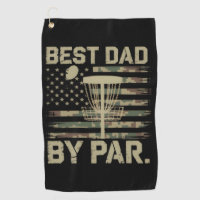 Disc Golf Frisbee Best Dad Par Camo US flag Golfer