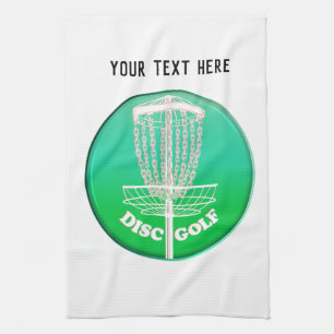 Disc Golf Frisbee Cage Tea Towel
