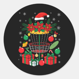 Disc Golf Frisbee Christmas Ornament Tree Funny Me Classic Round Sticker