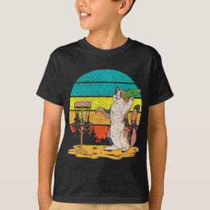 Disc-Golf-Frisbee-Golf Disc Sport-Players Cute Cat T-Shirt