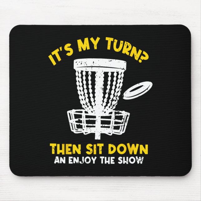 Disc Golf Frisbee Golf Funny Disc Golf Player Men  Mouse Mat (Front)