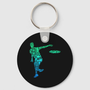 Disc Golf Frisbee Men Kids Boys Key Ring