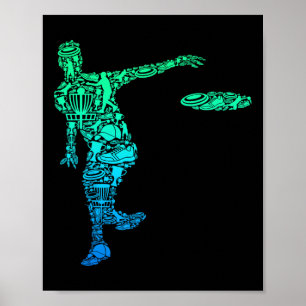 Disc Golf Frisbee Men Kids Boys Poster