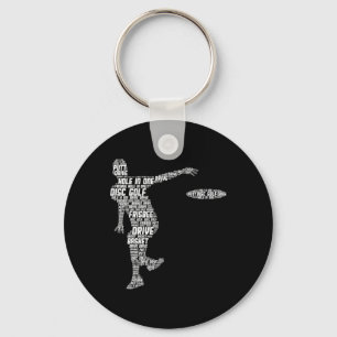 Disc Golf Frisbee Men Kids Key Ring