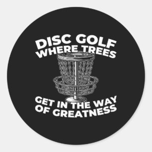 Disc Golf Frisbee Outdoor Sport - Tree _1  Classic Round Sticker