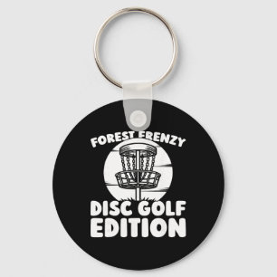 Disc Golf Frisbee - Outdoor Sport Tree _2  Key Ring