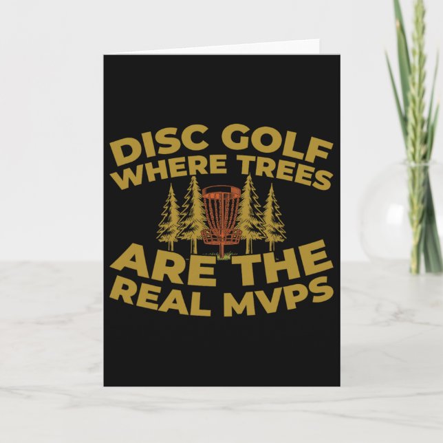 Disc Golf Frisbee - Outdoor Sport Tree _3  Card (Front)