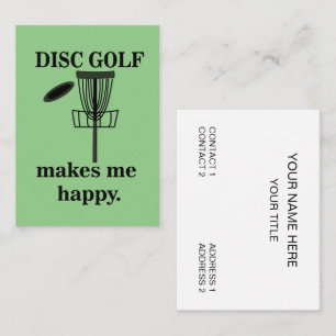 Disc Golf Frisbee Sport Golfer Disc Golf Business Card