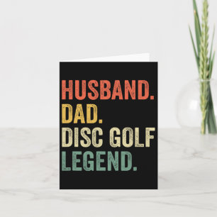 Disc Golf Funny Husband Dad Legend Vintage Frisbee Card